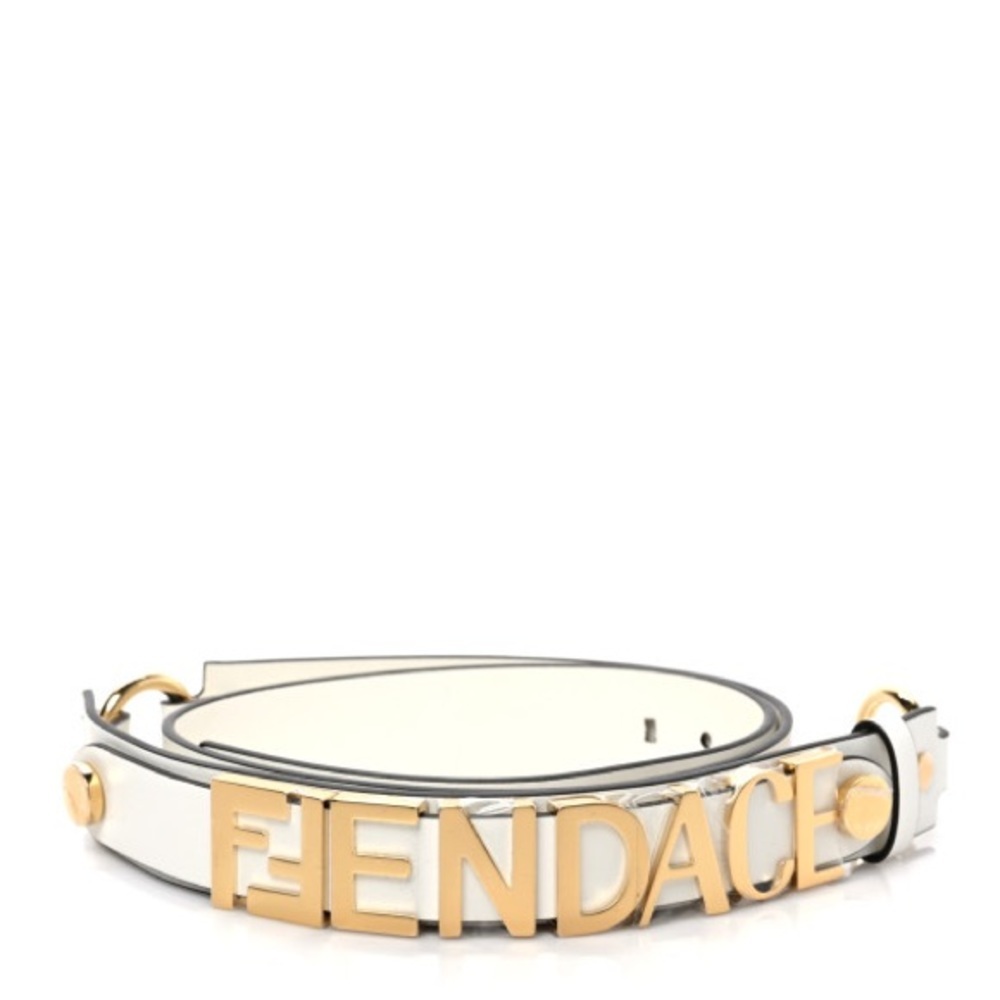 SALE!! Fendace fendi x Versace limited edition logo monogram leather belt NEW